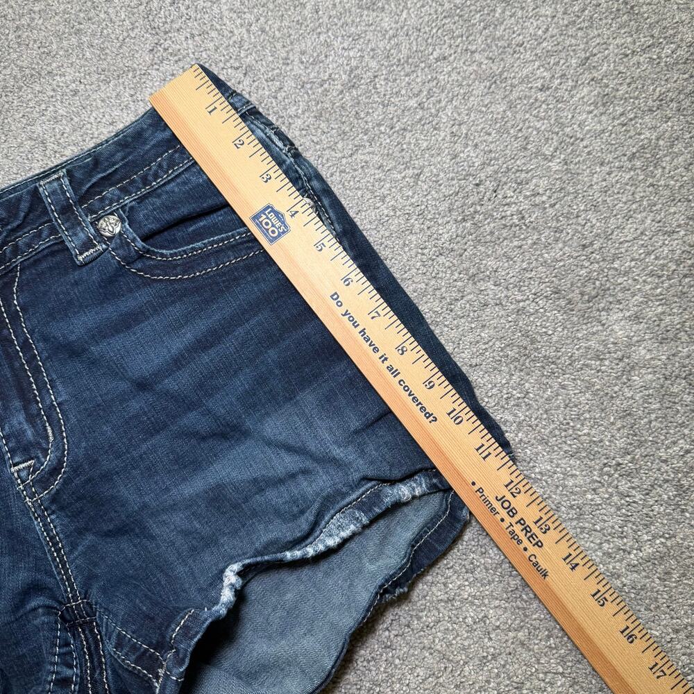 Miss Me Y2K Embroidered Curvy Shorts Women Size 29 Denim Blue Casual - Picture 7 of 7